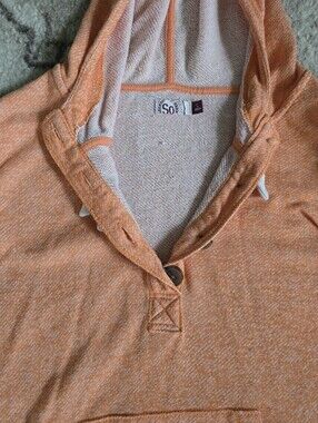 SO Peach-Blend Heathered Hooded Pullover